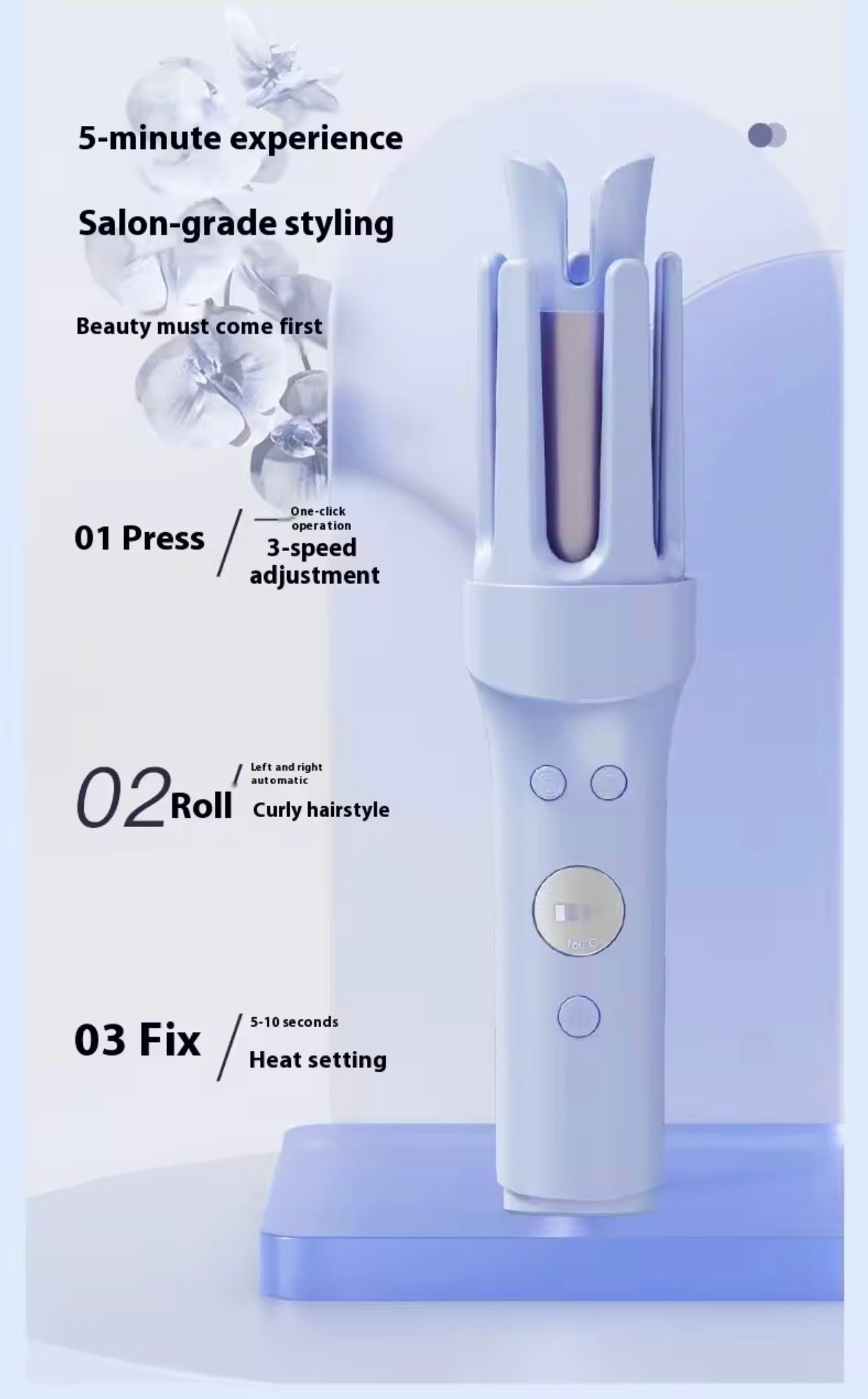 EVON automatic wireless hair curler